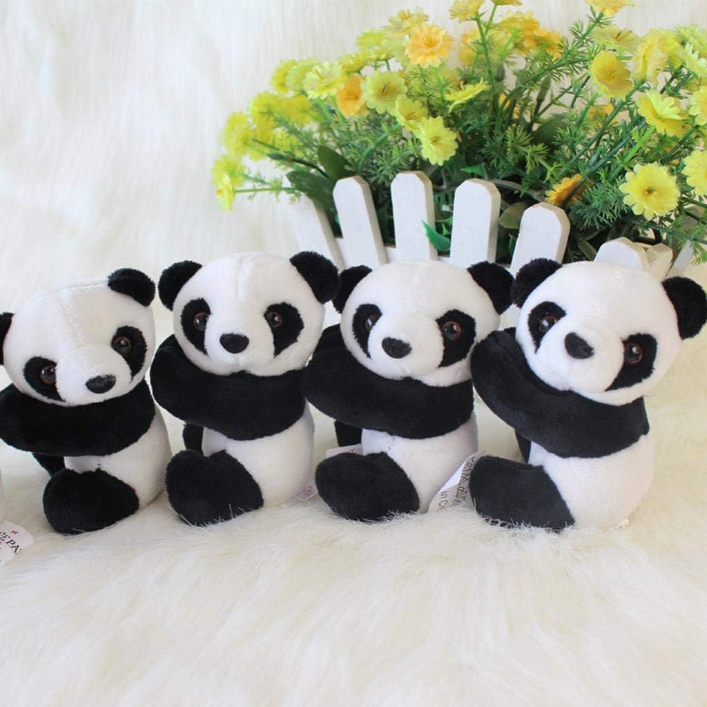 9 Pcs Finger Panda Plush Clips Curtain Holder Stand Note Memo Clips Photo Holder Cute Panda Toy Doll Finger Kids Toy, Home Decoration Plant Pots Bonsai Craft Decor, Chinese Style Souvenir