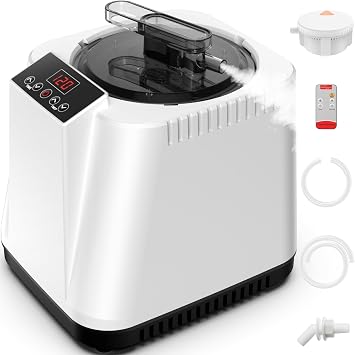 XL Sauna Steamer Machine, 4L Portable Sauna Heater 110V, 1400W Steam Generator for Sauna, Home Sauna Steamer Pot with 15 Heating Levels, Remote Control, 120 Min Timer, Steam Cup, Sauna Accessories