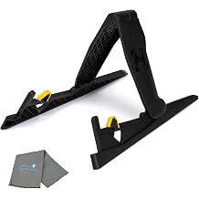 Lumintrail Hercules Guitar Stand, GS200B EZPack Electric and Acoustic Guitar Stand, Hercules Folding Portable Guitar Stand with Rubber Contacts that Protects Guitar, with a Cleaning Cloth
