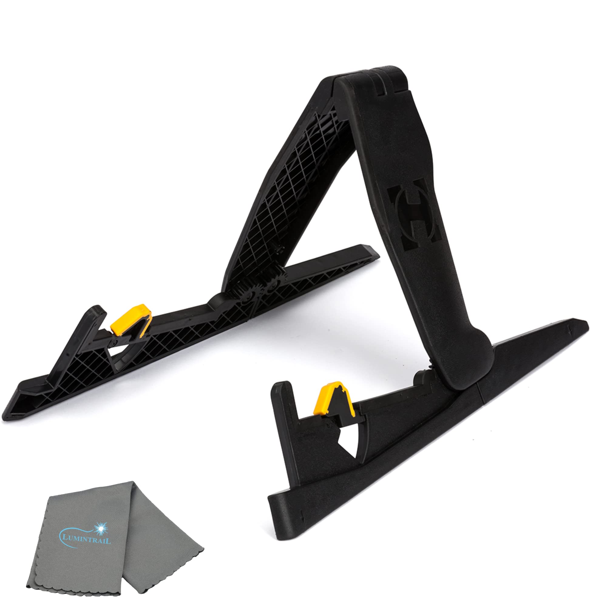 Lumintrail Hercules Guitar Stand, GS200B EZPack Electric and Acoustic Guitar Stand, Hercules Folding Portable Guitar Stand with Rubber Contacts that