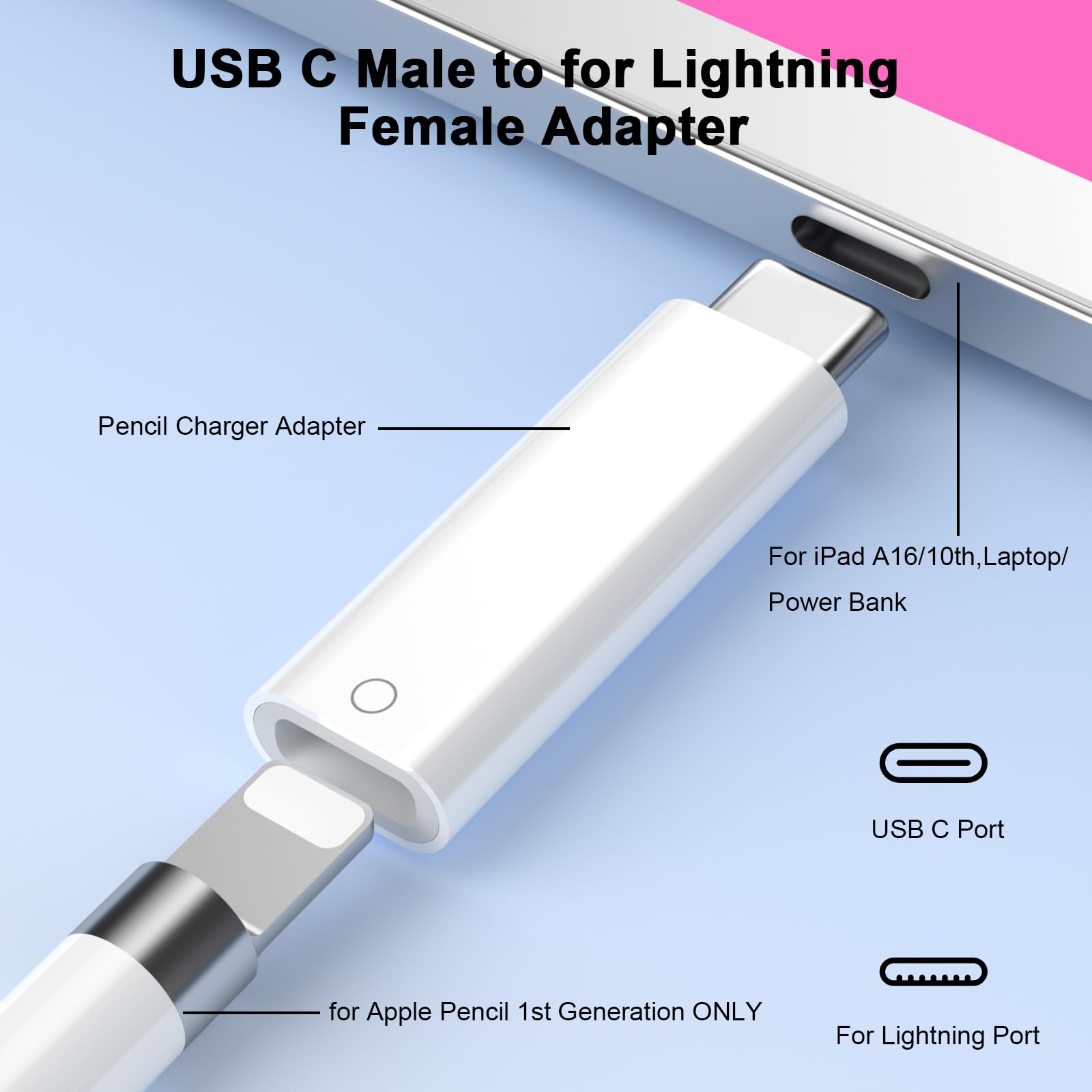 Amazon.co.jp: AHFYCIH USB C to Pencil 1stアダプター iPad A16 第11