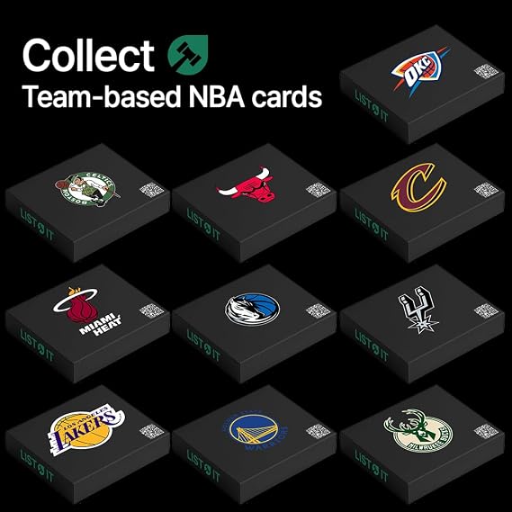 NBA Team Cards Set 11 NBA Cards + 1 Bonus Card, Team-Based Basketball Card Pack, No Duplicates (San Antonio Spurs)
