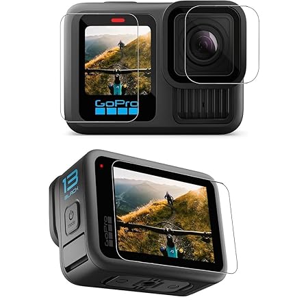 Action Pro Tempered Glass Compatibile with GoPro Hero 13 Black screen protector flim Camera Lens Protector, Tempered Glass, High Definition Clear, Case Friendly, Anti-Scratch (Pack of 3)