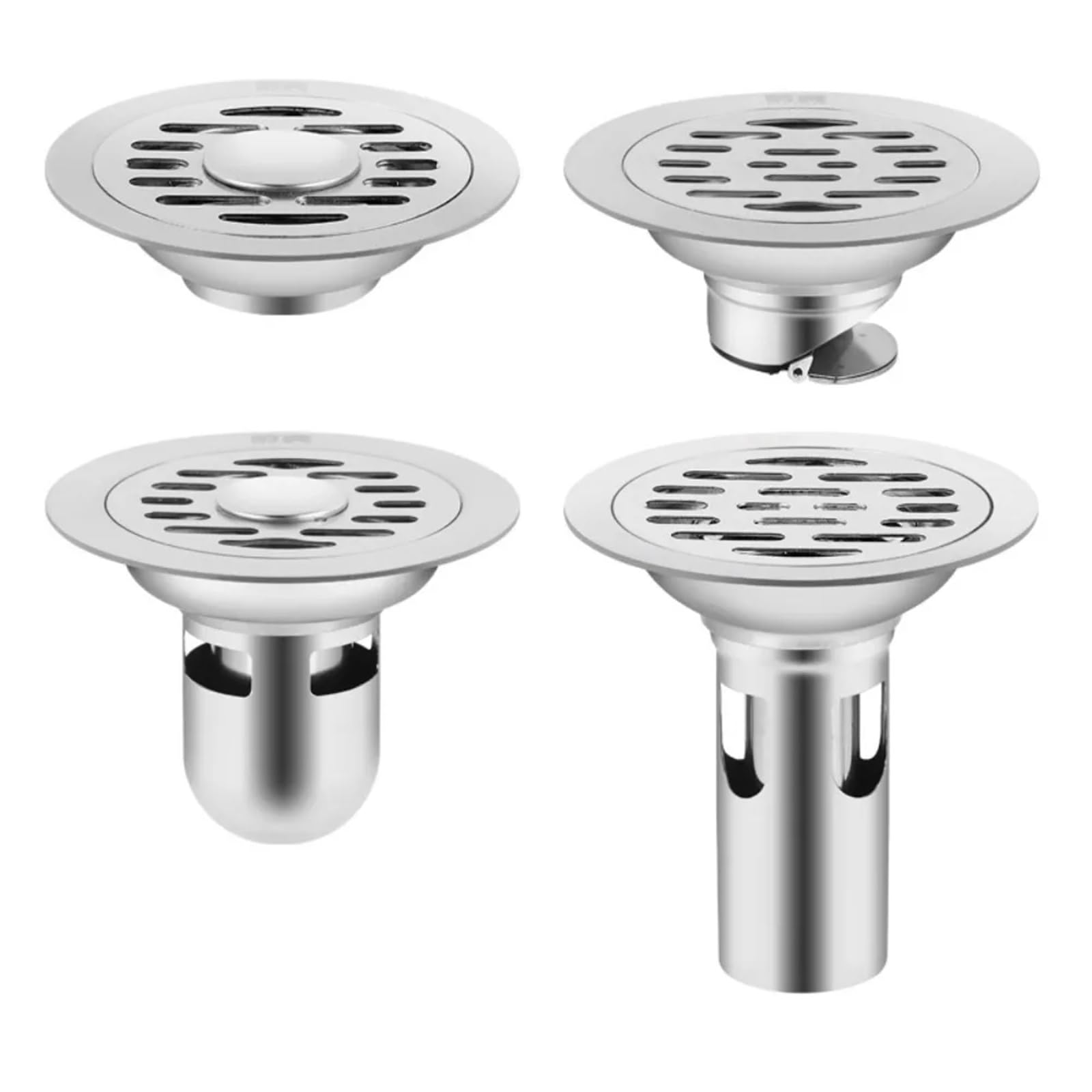 Gulley Grid With Grid Grate Cover Shower Floor Drain Backflow Preventer Square Sink Strainer Dectable Filter(10cm-A)