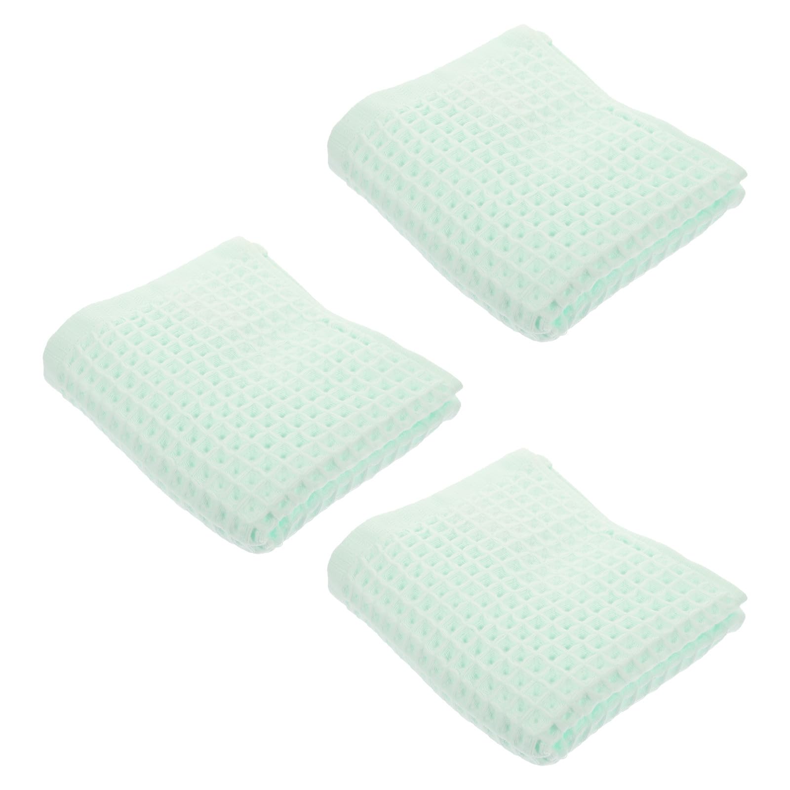Toallas de Algodón Tejido de Gofre 3 Piezas para Baño y Gimnasio, Superficie Cómoda y Alta Absorción, Secado Rápido y Tamaño Adecuado para Uso Diario