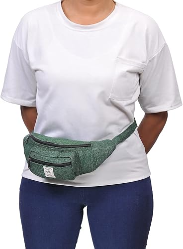 Miniatura 2 de The Collection Royal Riñonera de cáñamo del Himalaya, ecológica, riñoneras Boho, Riñonera hippie, cinturón de cintura, cinturón de utilidad de