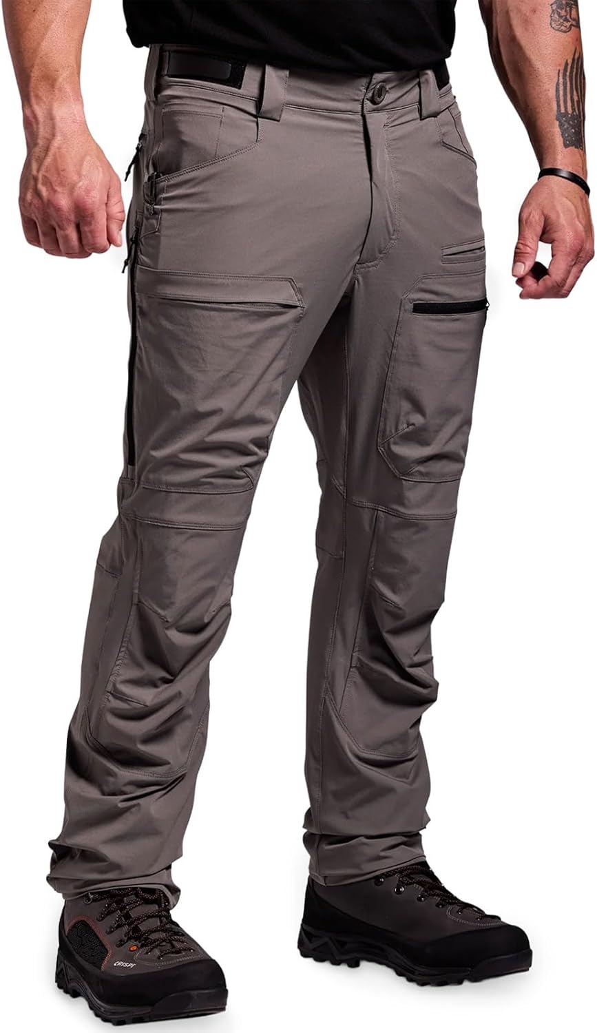 Born Primitive Men's Frontier Pant Light 2.0 - Lightweight Quick-Dry Tactical Pants with Reinforced Knees & Multiple Pockets