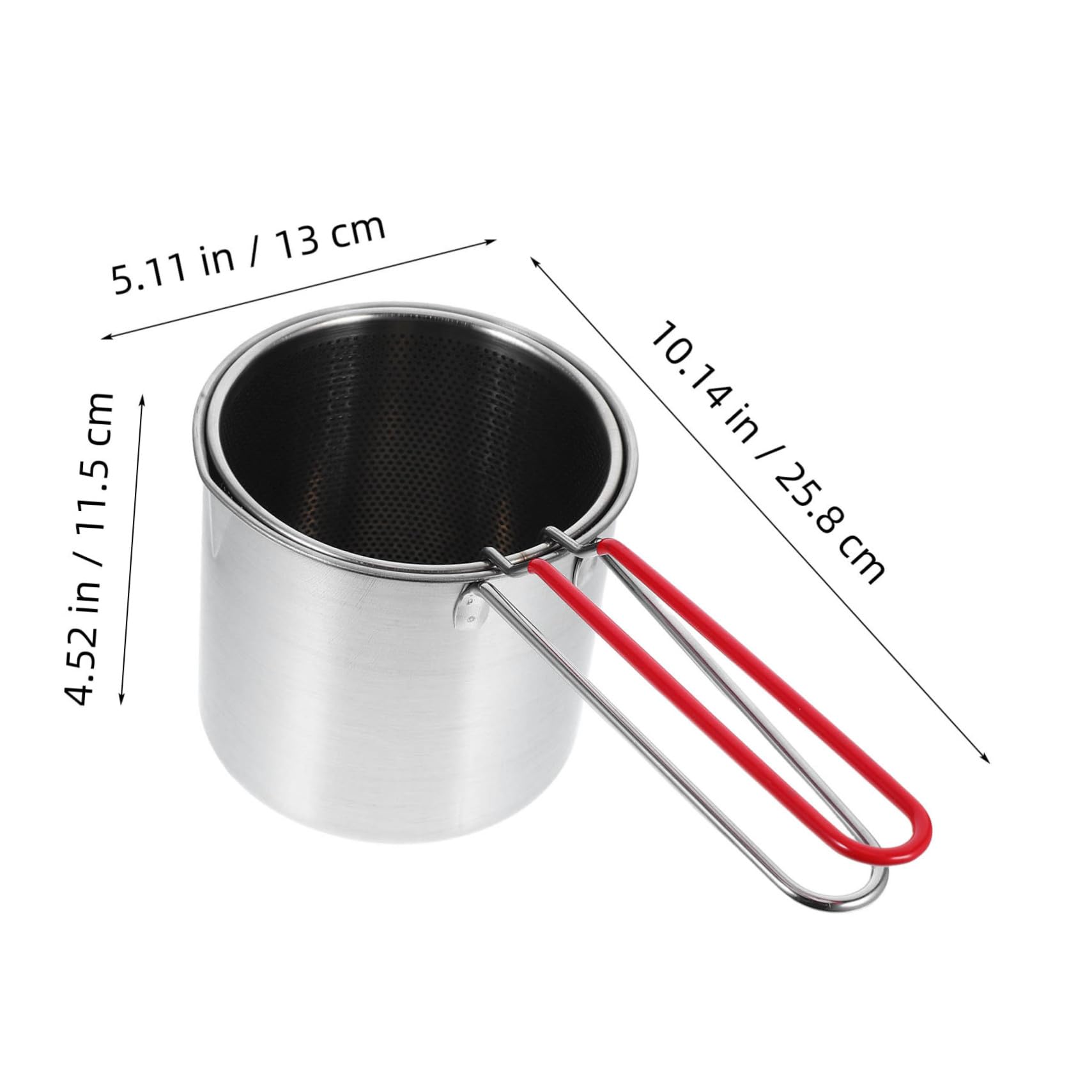 GLEAVI Stainless Steel Mini Deep Fryer Pot with Oil Drip Rack Compact Portable Frying Pan for Healthier Chicken Wings French Fries and Seafood Easy to Clean for Use