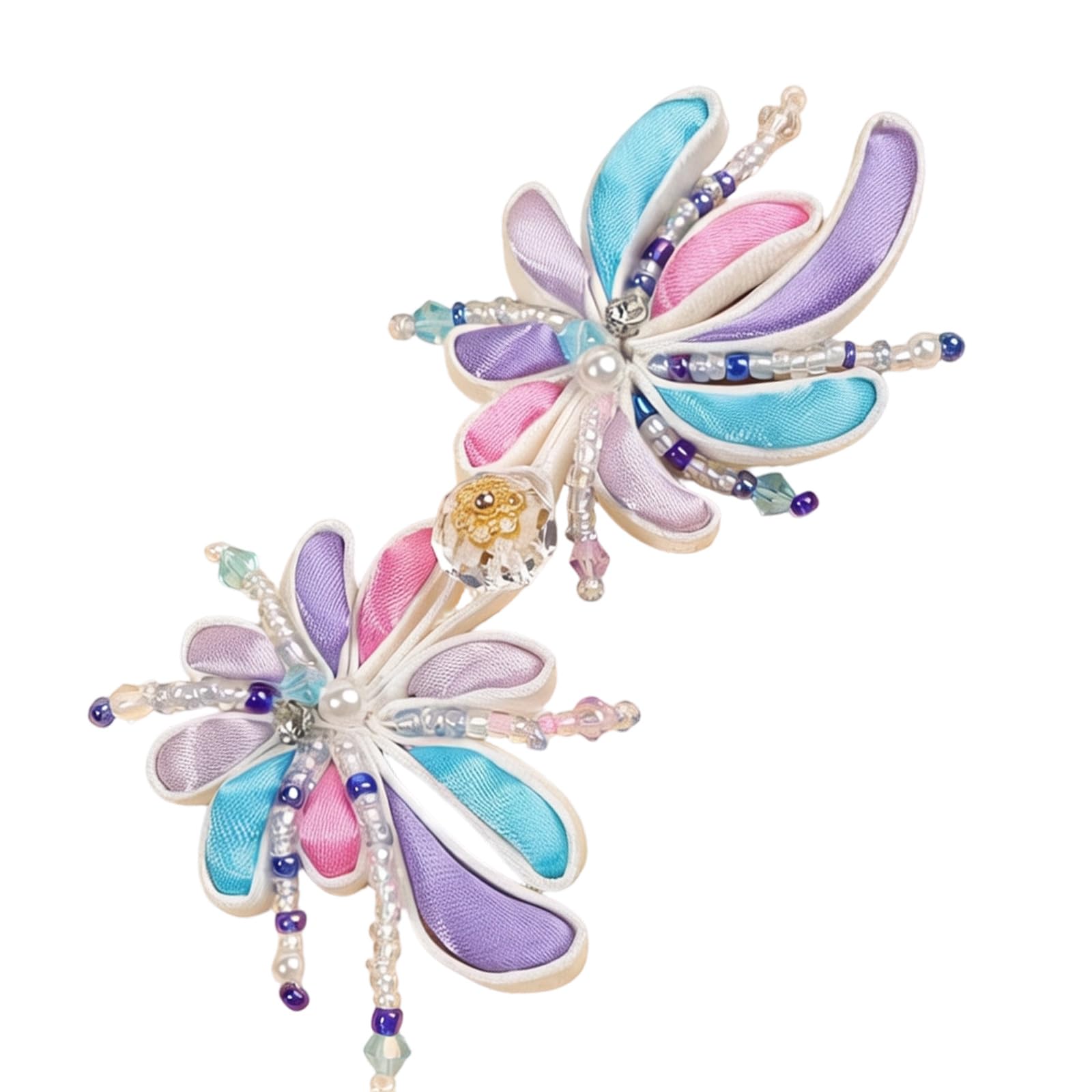 Shntig C Decorative Sewing Button Hinese Frog Losure With Glossy Petals And Rystal Like Accents For Lothing Raft Work Mandarin Losure Hinese Knot Trim Ornate Sewing Button Fabri Petal Trim Beaded Dress