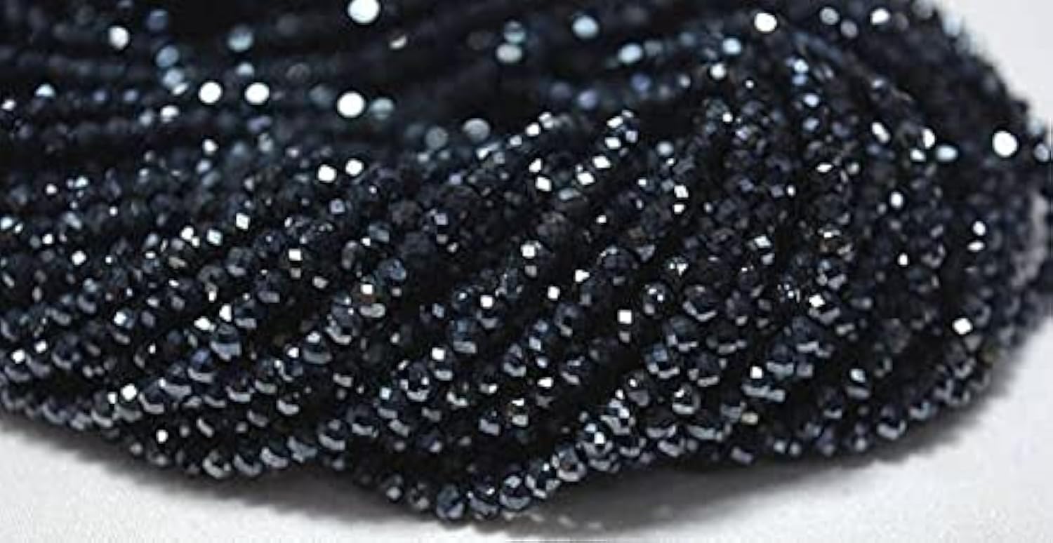 Pyrite noire micro-facettée 3mm, pierres gemmes de qualité pour joaillerie