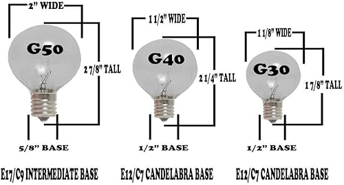 Miniatura 7 de Novelty Lights C9E17 - Tira de luces con forma de globo para exteriores  Juego de luces de pérgola para fiestas de patio al aire libre  Resistente