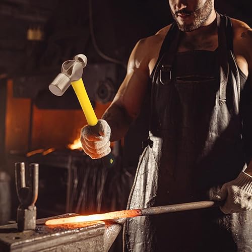 Miniatura 5 de Juego de 3 martillos para el dolor de bola, 16oz+24oz+32oz, martillo de chapa, martillo de bola con cabeza de acero forjado y mango de goma, por