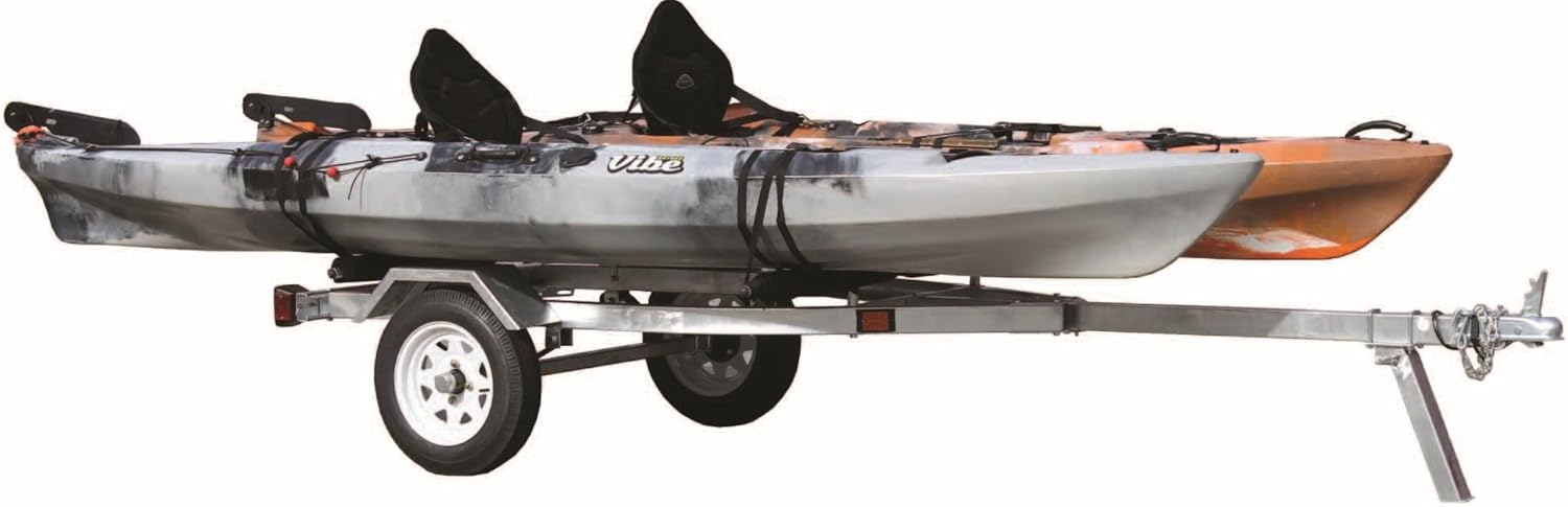 Ruff-Sport Trailer - Galvanized Finish for Kayak, Bicycle, and SUP