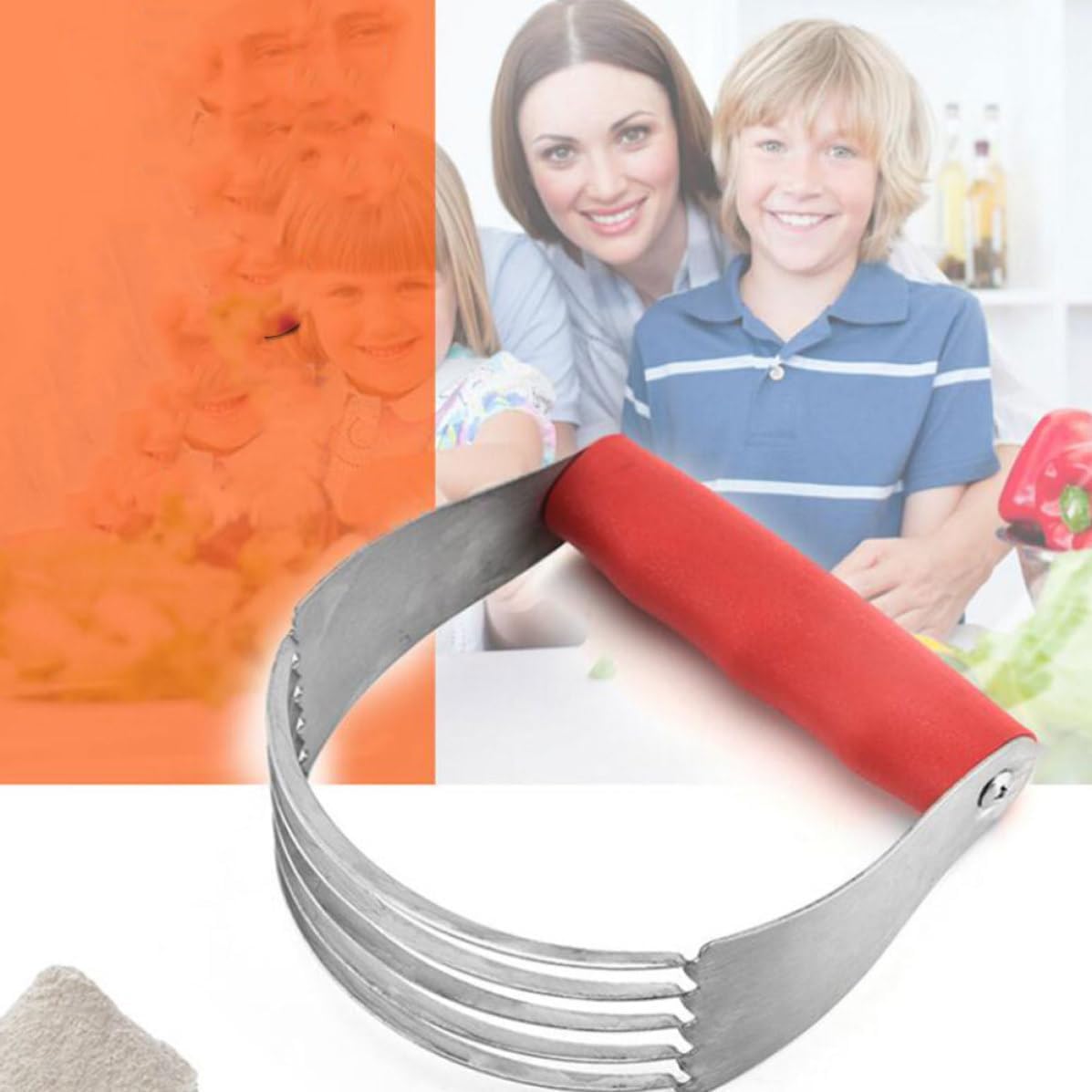 Xmas Stainless Steel Manual Dough Blender for Flour Cream Mixing