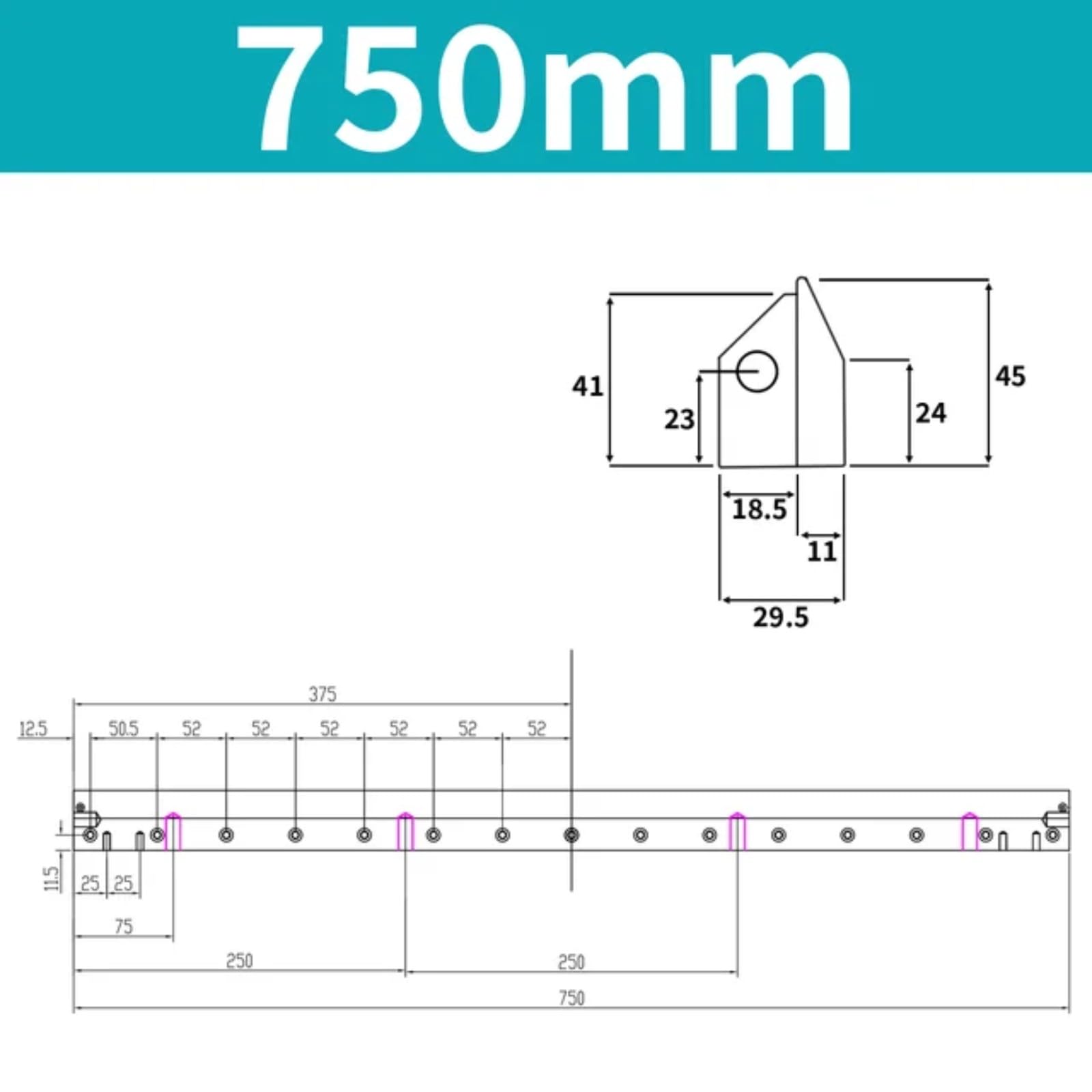 Przemysłowy nóż powietrzny 30mm-750mm Stal nierdzewna (750mm 1szt)