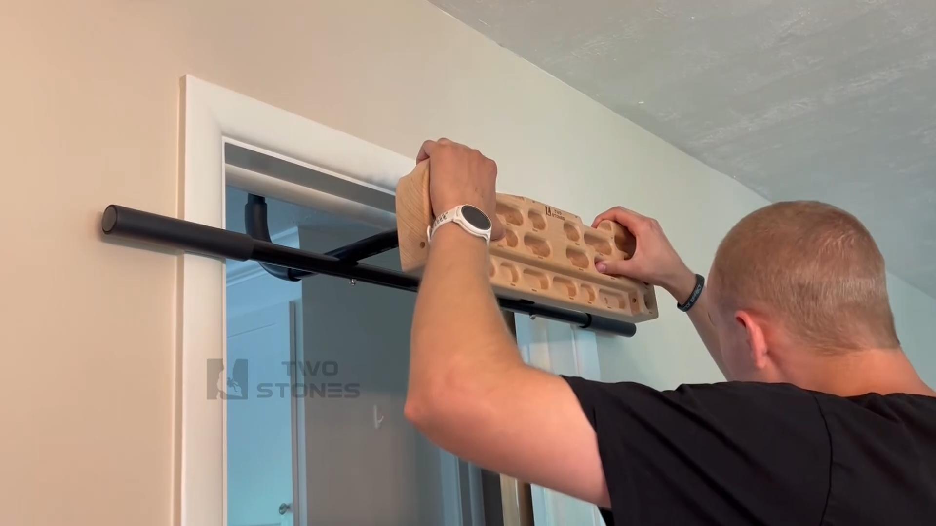 Barre D'entraînement Portable Pour Escalade – En Bois Naturel – 6 Poches De Profondeurs Différentes – Légère Et Antidérapante