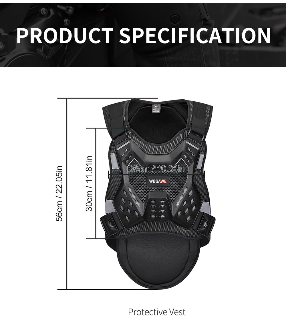 WOSAWE giacca da moto armatura Motocross protezione per la schiena del