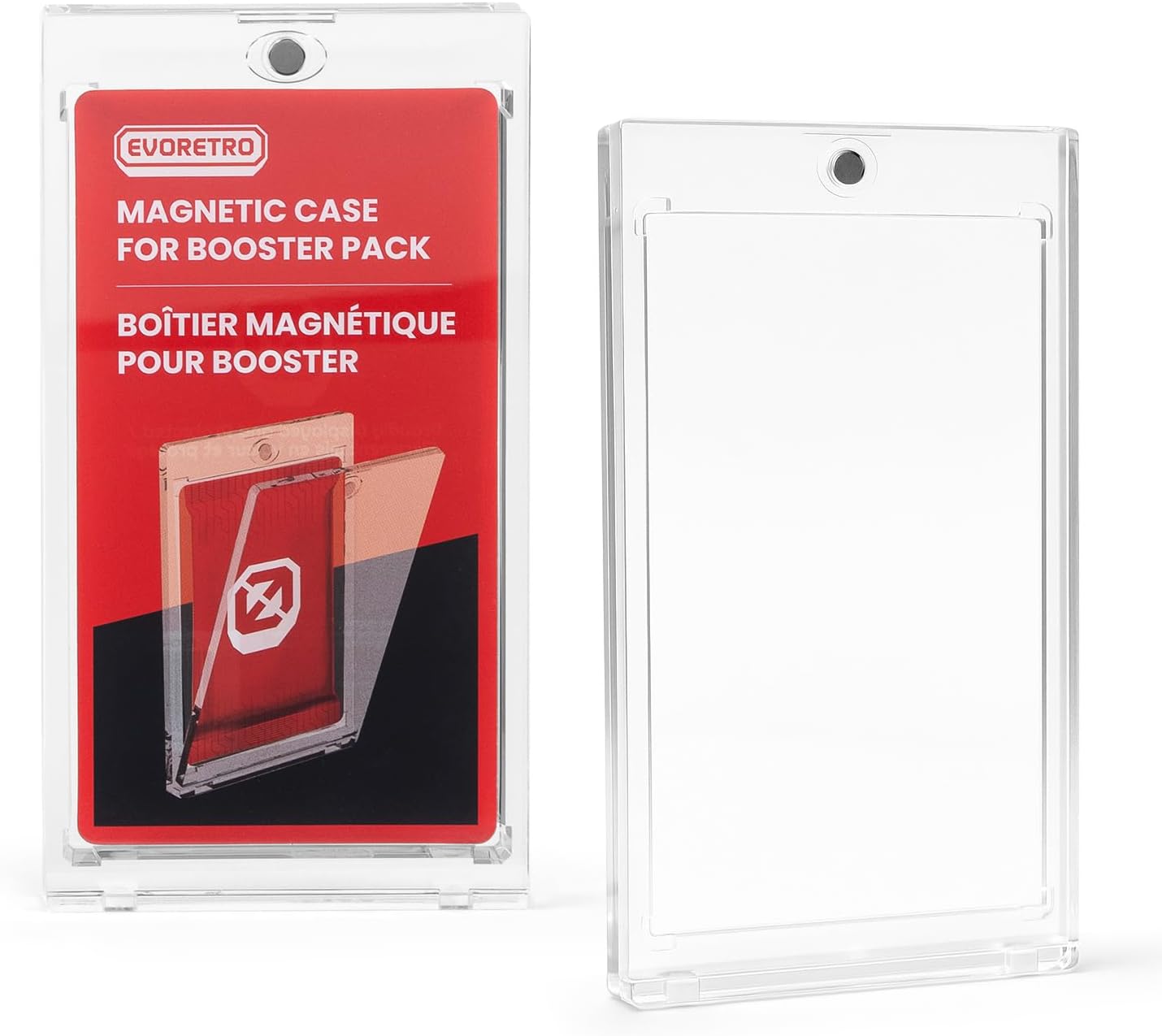 EVORETRO Magnetic One Touch Card Holder - Pack of 10 Booster Pack Protectors, UV Protection, Scratch-Resistant Card Display Case, Secure Magnetic Closure for Trading Cards & Collectibles