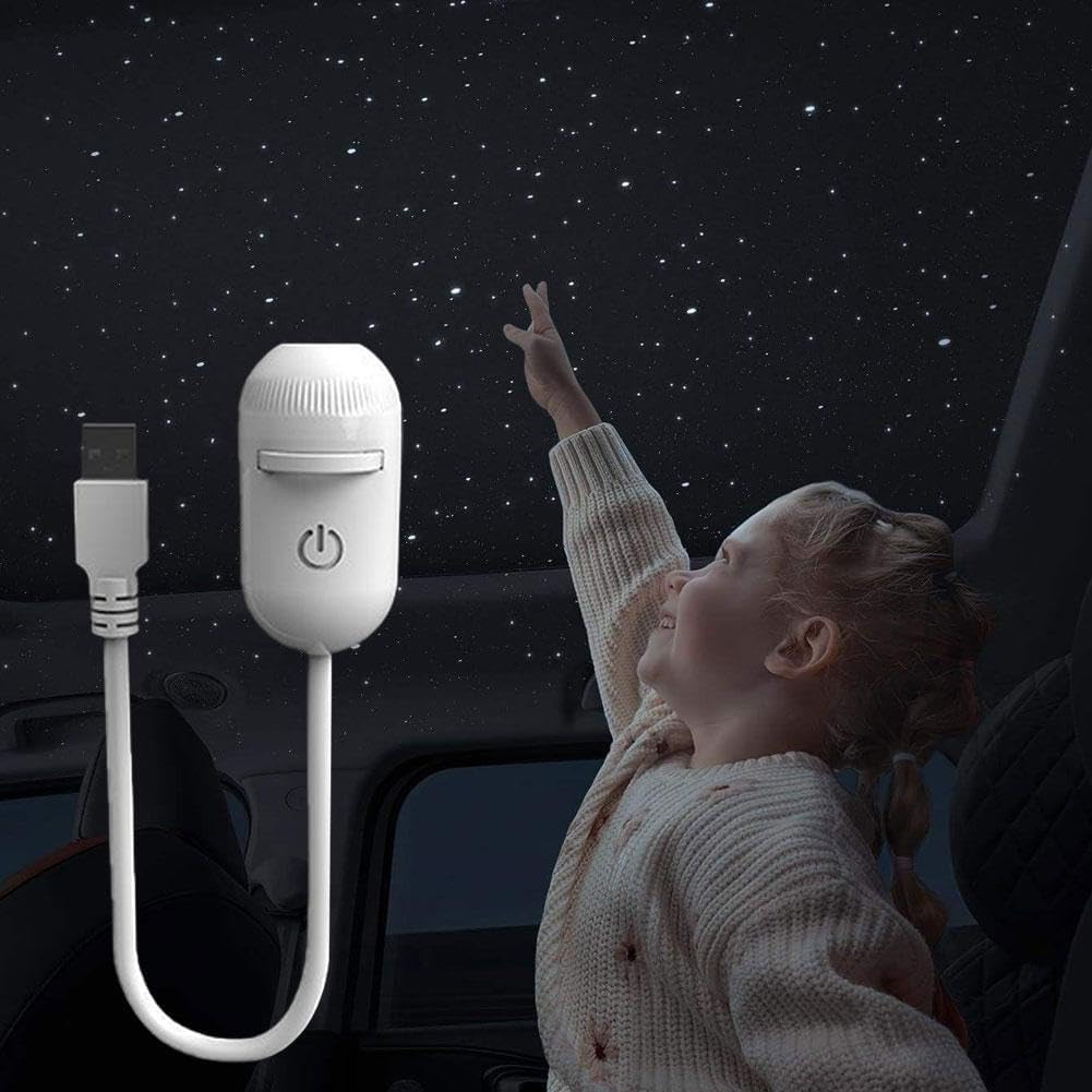 Proiettore Notturno Galassia 2 in 1, Proiettore USB per Cielo Stellato con luminosità regolabile, Portatile Plug-And-Play Hd Star Projector Proiettores(Con 24 Film)[Classe di efficienza energetica A]