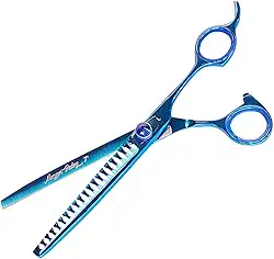 Tesoura Maryam Tubarão 7" Tosa Pet Shop Profissional (Azul)