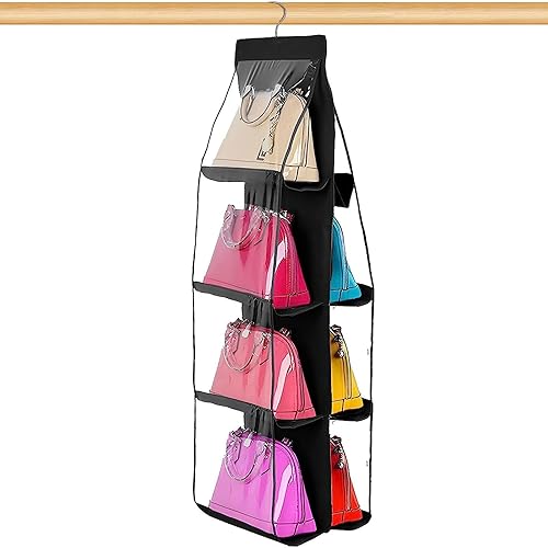 Organizador colgante de bolso, modelo 2024, organizador de bolso para armario, ganchos de metal gruesos, organizador de bolso colgante de 8