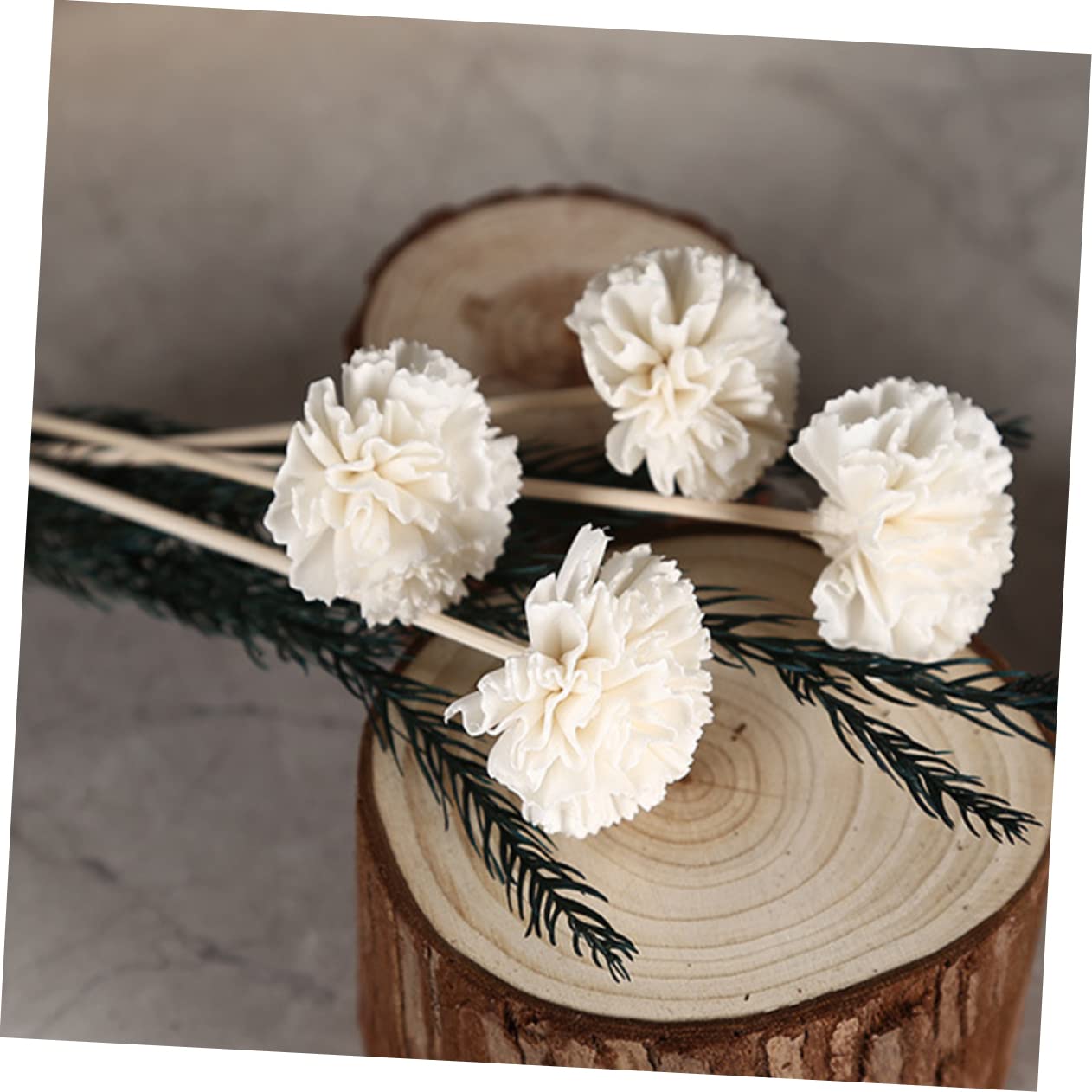 ABOOFAN 5 Sätze Aromatherapie Blumen Diffusor Blumen Pflanzenduft Duft Diffusor Brenner Auto Ätherische Öle Nachfüllungen Duftstäbchen Diffusorstäbchen Flasche Lilie Rattan 6 Stücke * 5