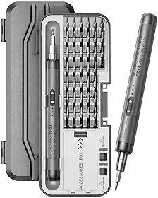 Kit Chave de Fenda Elétrica de Precisão 46 em 1 Recarregável USB com Bits Magnéticos – Ferramenta Profissional para Celular, Notebook e Eletrônicos