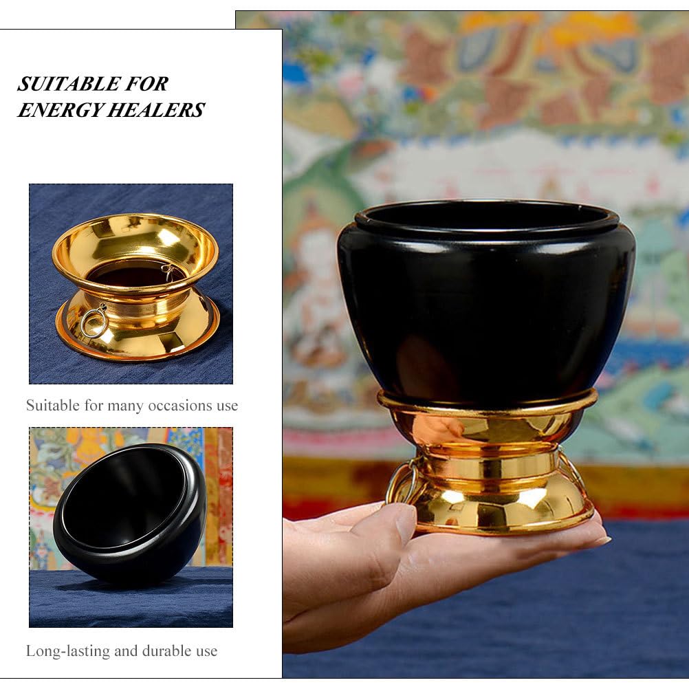 ifundom Tibetan Singing Bowl Meditation Sound Bowl for Yoga Mindfulness Relaxation 4 Inch Portable Buddhist Singing Ornament - Image 4