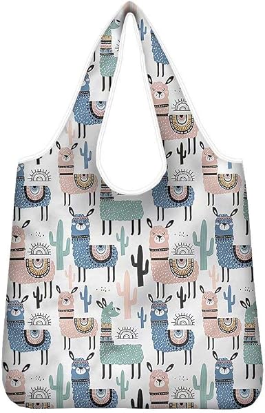 Amazon.com: Enjovlov Girasol impresión reutilizable bolsas de comestibles bolsas  bolsas de poliéster colorido bolsas lindo regalo bolsas con bolsa ecológica,  talla única : Hogar y Cocina