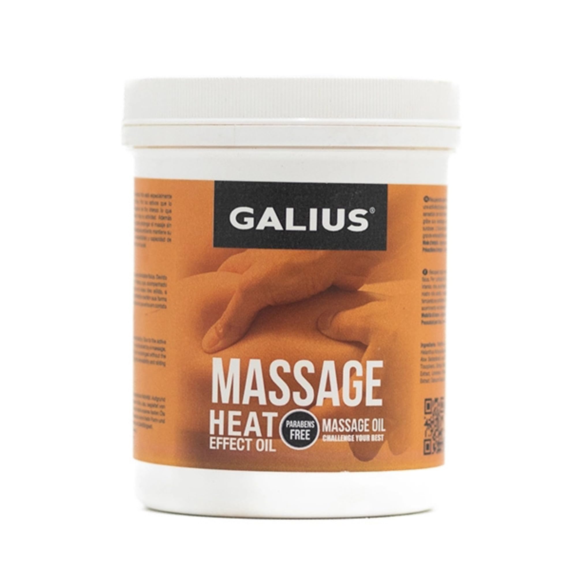 GALIUS - Olio Solido Effetto Calore per Massaggio Sportivo - Olio Massaggio Fisioterapia con Estratti Naturali - Sollievo Muscolare - Olio Massaggio Professionale (1000 ml)