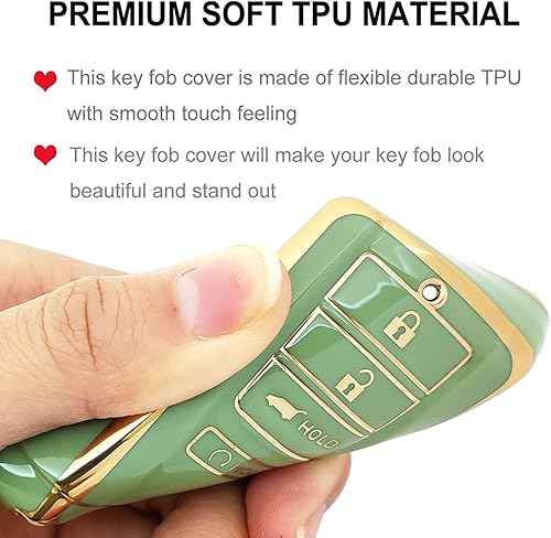 Miniatura 5 de Funda para llavero Acura con llavero de TPU suave compatible con Acura ILX MDX RLX TLX NSX RDX verde