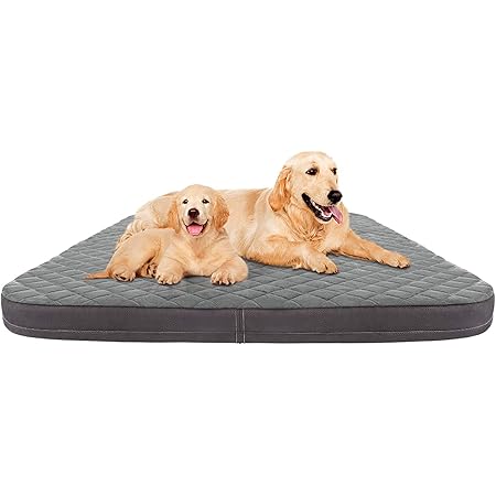 JoicyCo Dog Bed Large Crate Pad Mat Orthopedic Pet Sleeping Beds 31.5/39/47 Inch Washable Non Slip Cushion Mattress with Removable Cover