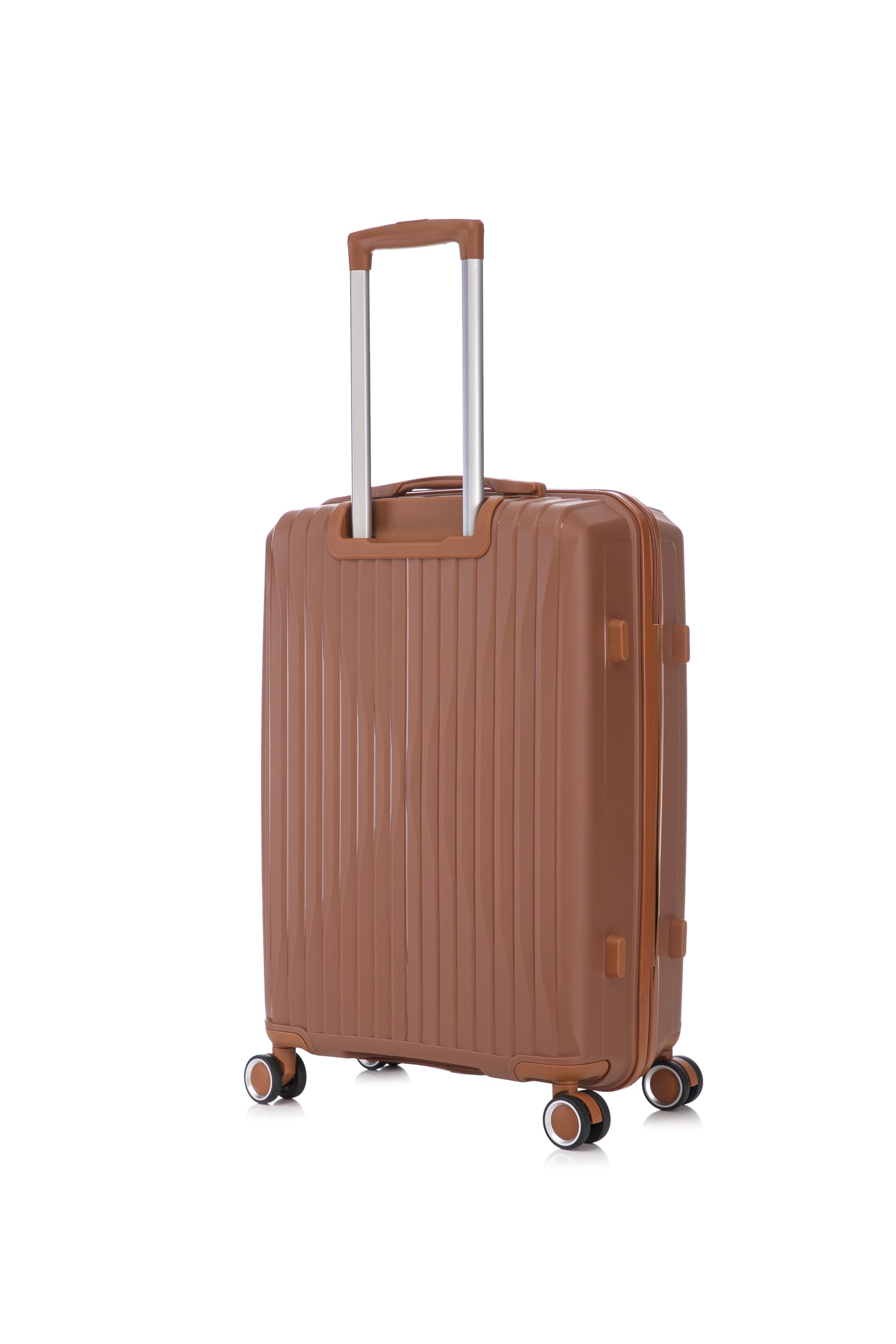 CELIMS - Zestaw 3 Walizek Kabinowa + Średnia + Duża z Polipropylenu | Model 2025 | Rozmiar 55+65+75cm | Zamek TSA | 8 Kółek 360 | Brązowy