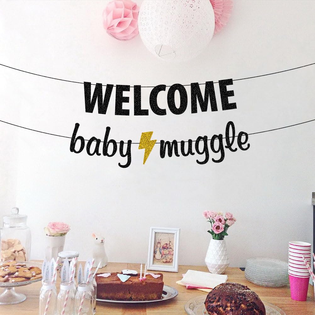 Welcome Home Banner – Schwarz, Glitzernd, Zum Aufhängen Für Party & Heimkehr