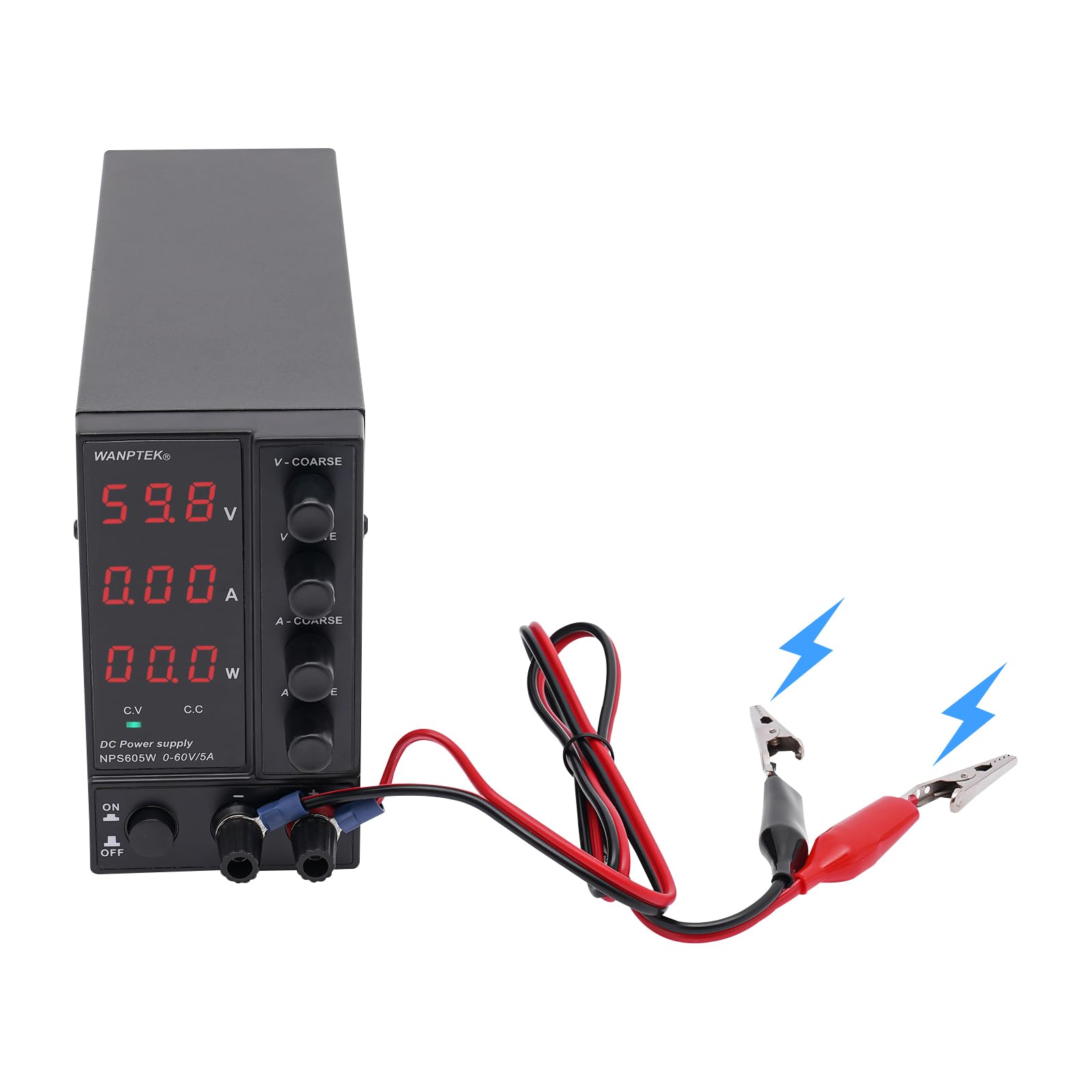 Alimentatore da laboratorio, 0 – 60 V, gamma di tensione 0 – 5 A, alimentazione DC, alimentatore di rete compatto, alimentatore da laboratorio, alimentatore da scrivania