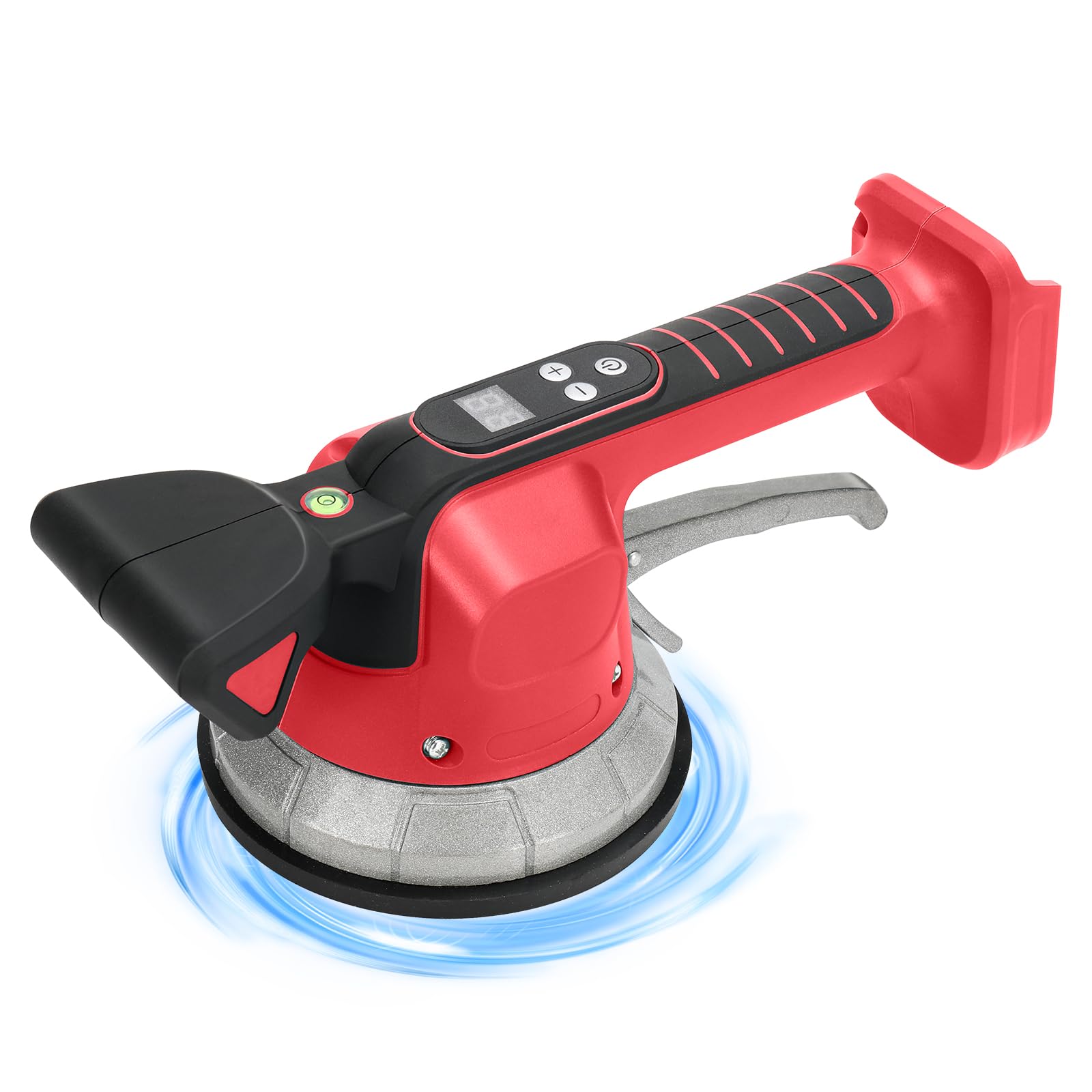 Agitatore a batteria compatibile con batteria Milwaukee da 18 V (senza batteria) | Piastrella, con 10 velocità regolabili, ventosa da 14,5 cm, assorbimento 200 kg, vibratore per piastrelle da 30-240 cm
