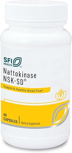 Miniatura 1 de Klaire Labs SFI Health Nattokinase NSK-SD - Enzima proteolítica para apoyo cardiovascular, sin lácteos y sin gluten (60 cápsulas)