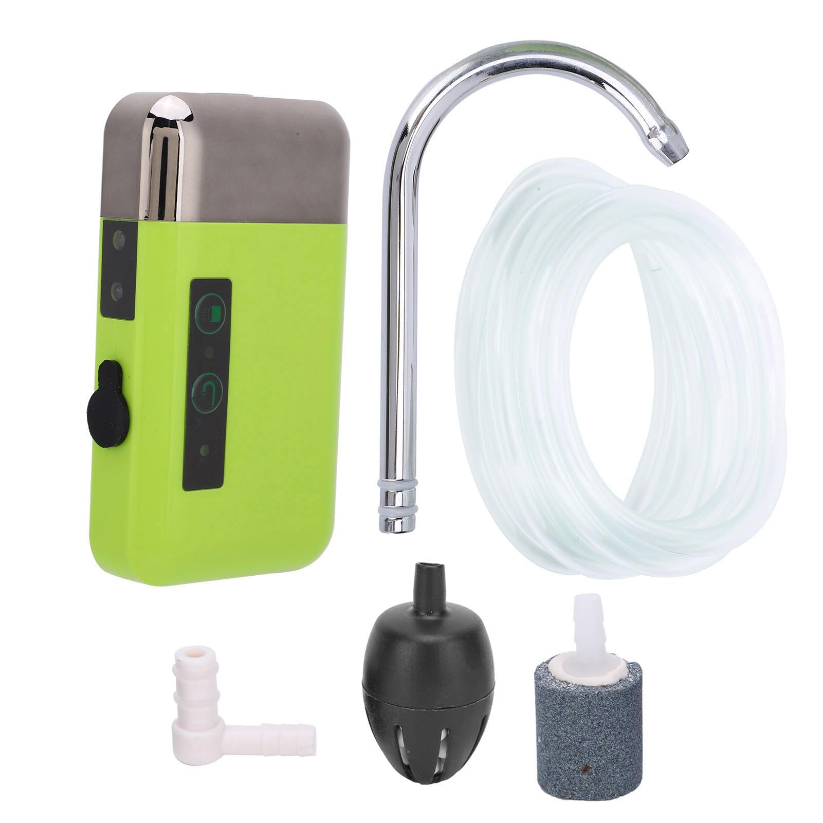 Ejoyous Pompe à Oxygène Rechargeable, 3 Modes, avec Lumière LED, Multifonctionnelle, pour Aquarium et Pêche en Plein Air