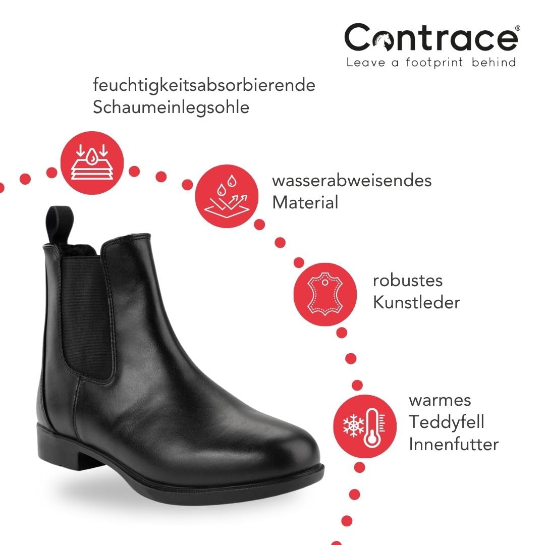 Vegane Reitstiefeletten Jodhpur Winter – Schwarz – Gr. 29-46