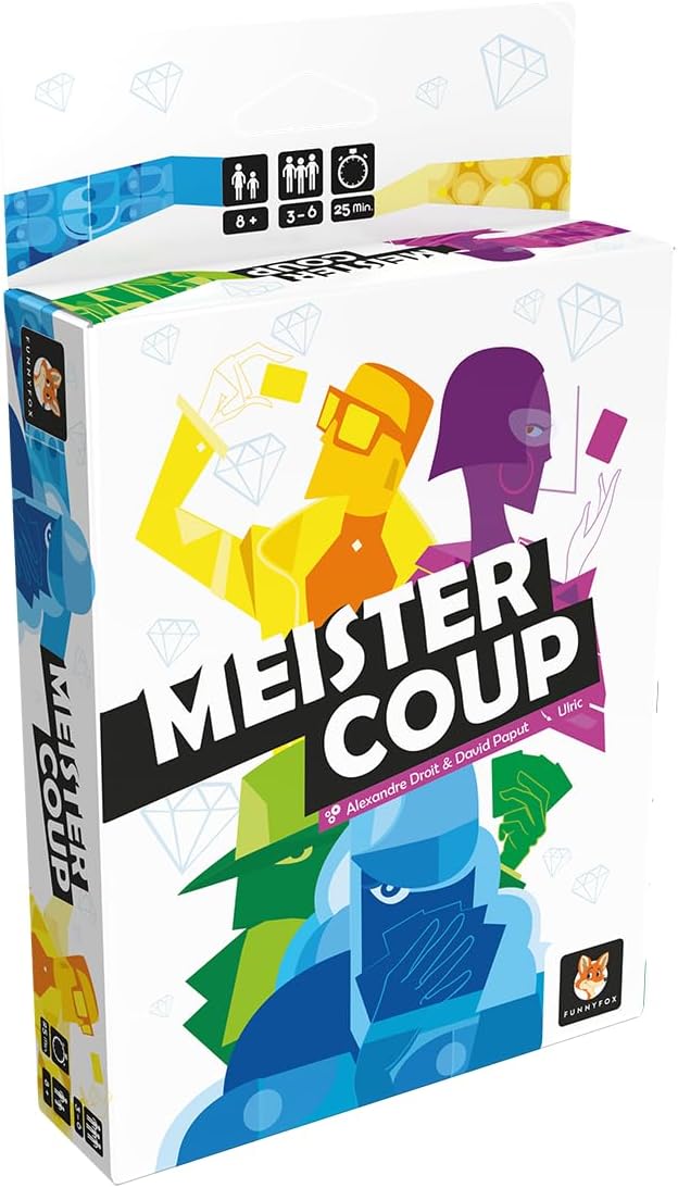 Asmodee Funny Fox, Meistercoup, Family Game, Card Game, 3-6 Players, from 8+ Years, 25 Minutes, German, Multicoloured, Colourful