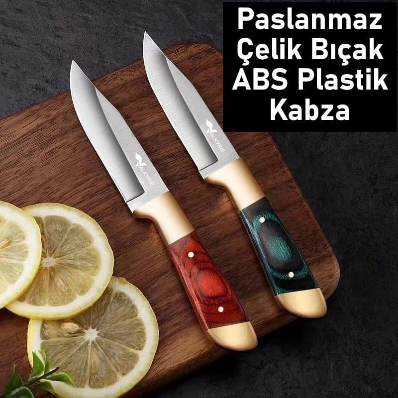 Valkyrie Paslanmaz Çelik Kamp Bıçağı | 16 cm Outdoor Av Bıçağı Deri Kılıflı Kompakt Bıçak Yeşil - Görsel 7