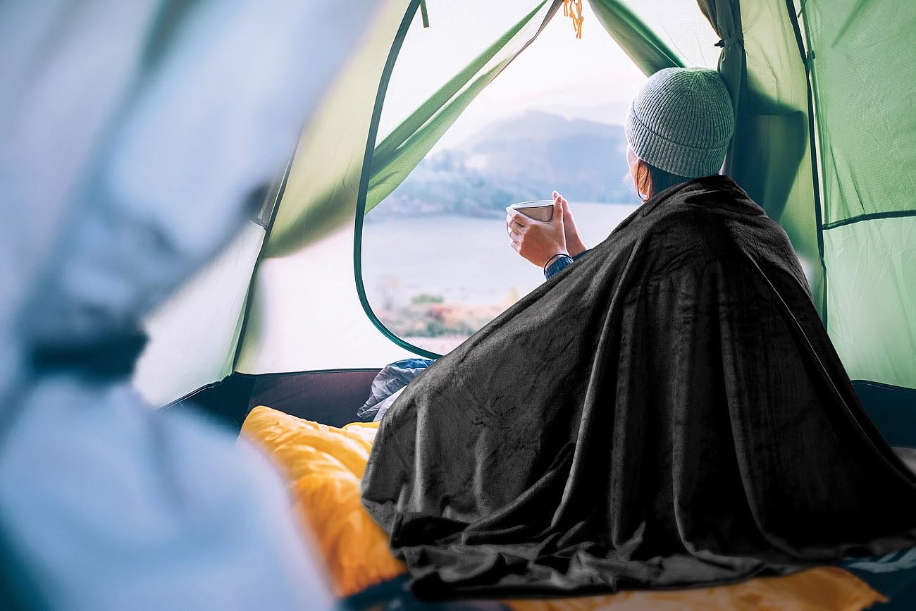 Coperta riscaldante smart a infrarossi con Bluetooth e app ELESION, fino a 65 °C, 180 x 135 cm