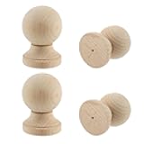 Risbay Unfinished Wood Finials Decorative,2-3/4