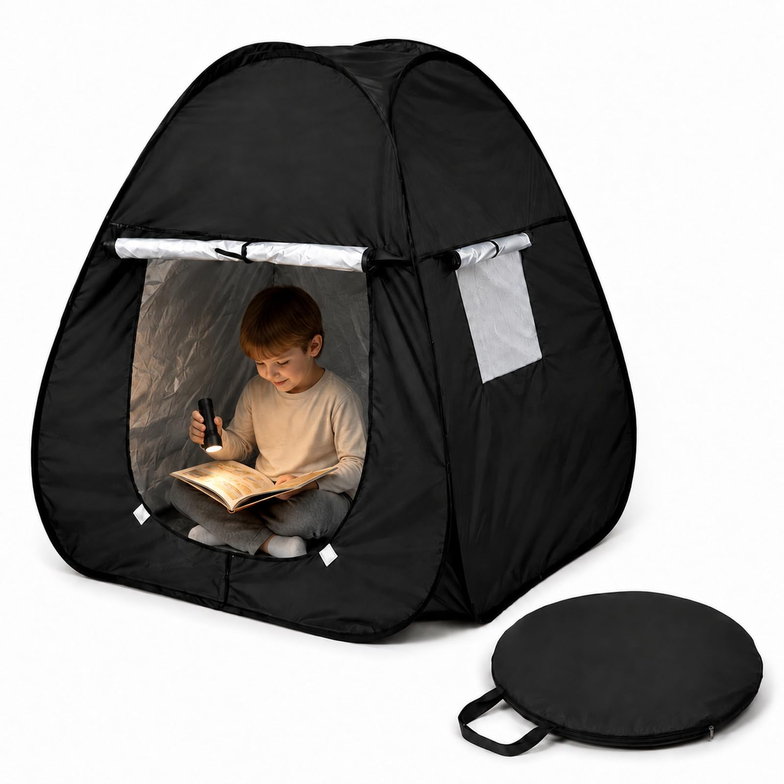 Sensory Tent, Pop Up Blackout Tent Calm Corner for Kids Read Play and Relax