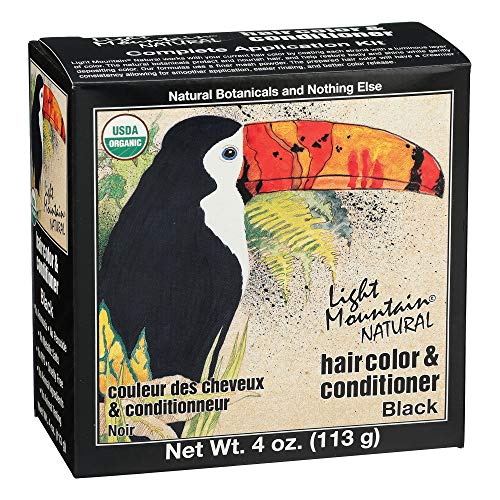 LIGHT MOUNTAIN Natural Hair Color 3 Piece - Black, 12 Ounce (187002)