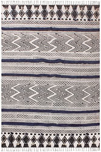 Tapis imprimé à la main en coton durable pour salon et extérieur - 2