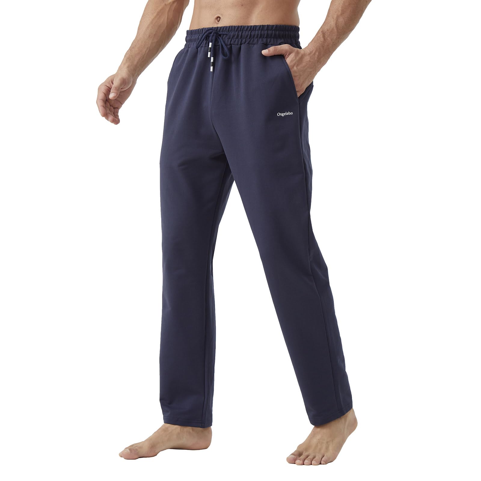 Ougelebo Jogginghose Herren Atmungsaktiv Sporthose Herren Lang Trainingshose mit Taschen
