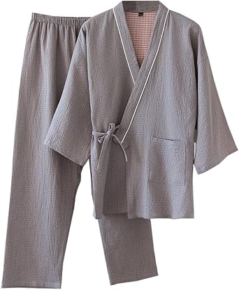 Japanese Style Pajamas Gauze Cotton Japanese Kimono Suit