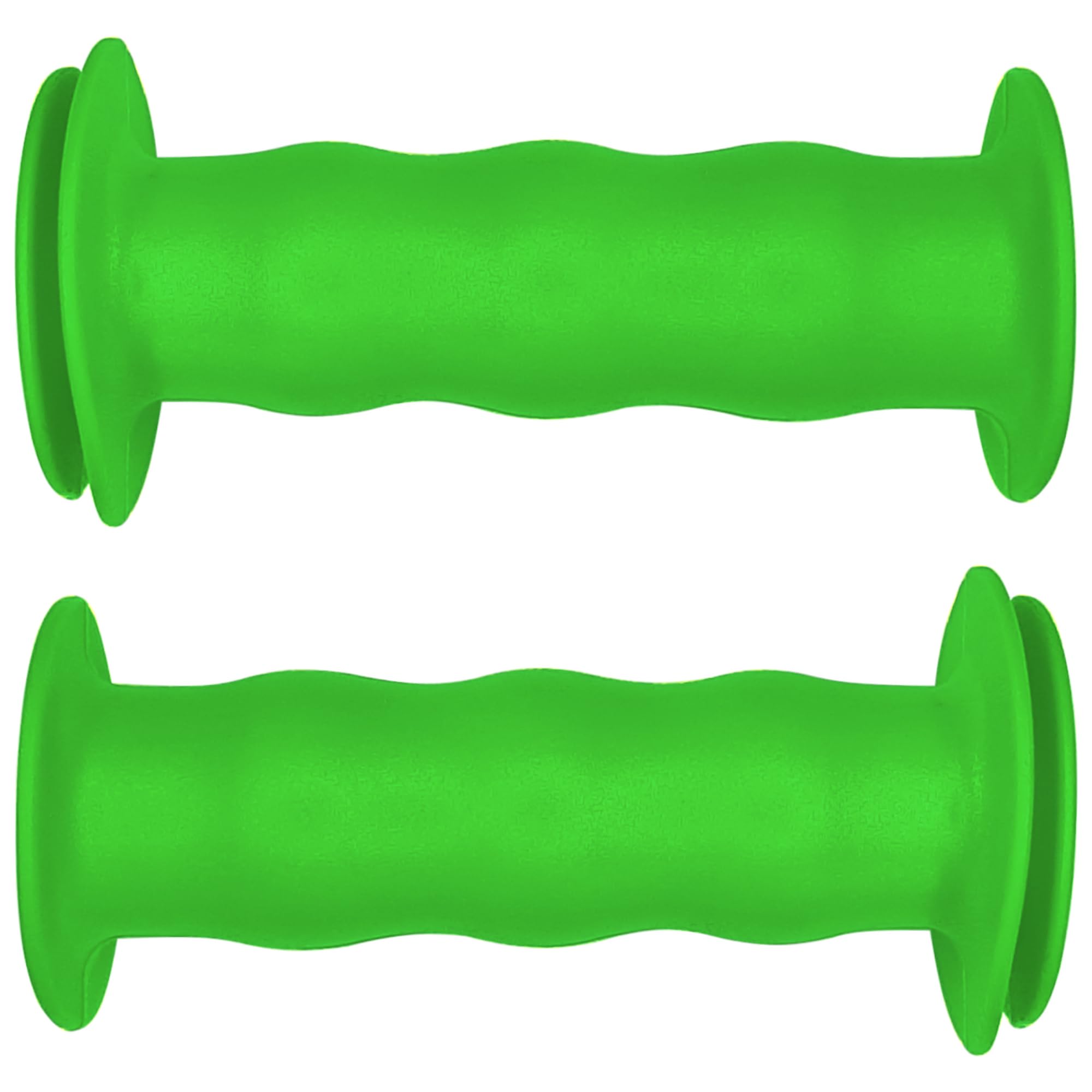 2 Manopole Per Bici Bambino | Gomma Ergonomica 85x30mm | Design Antiscivolo Verde