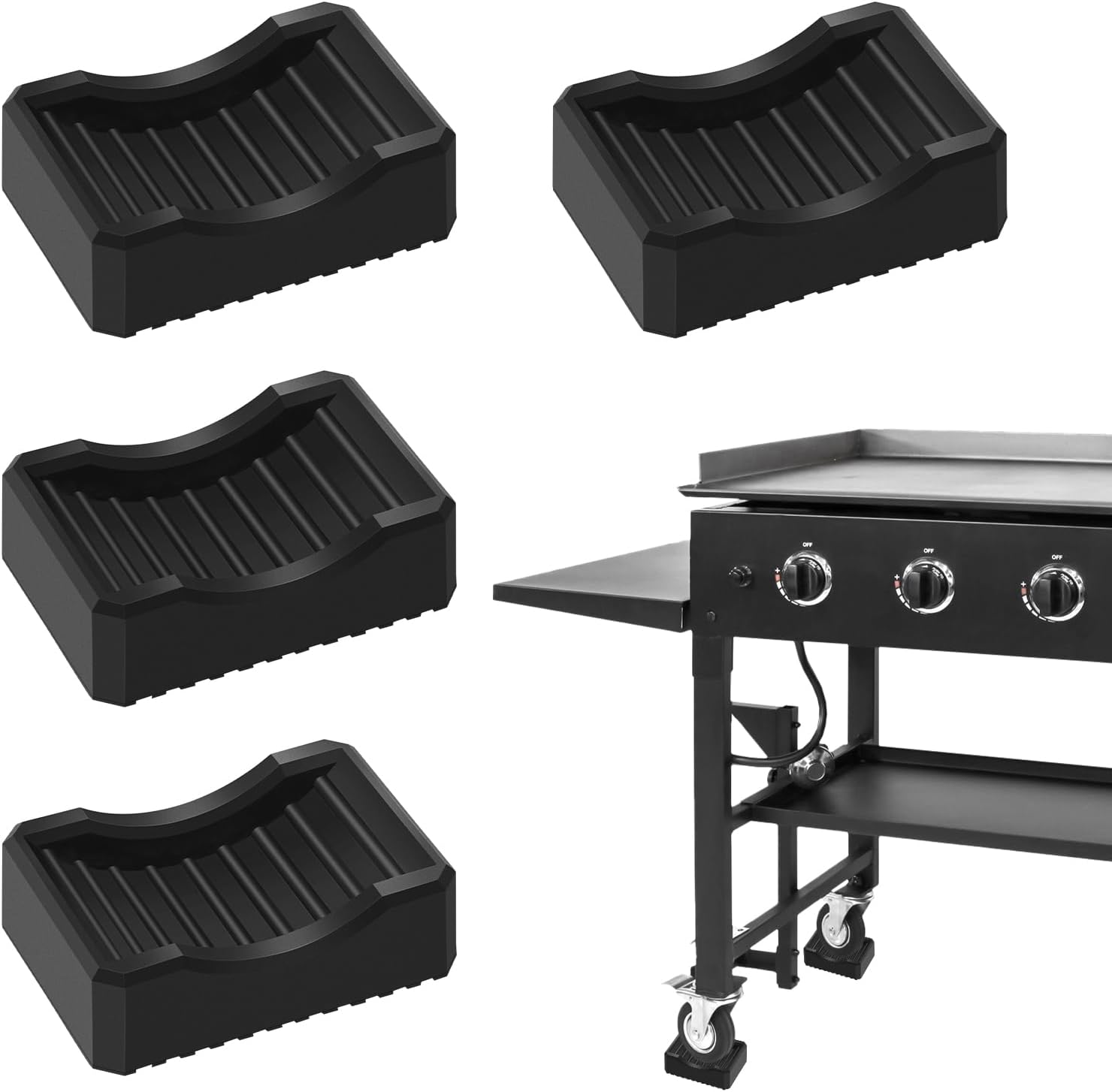 AHIER 4 Pack Grill Levelers for Blackstone Leveling Kit, Griddle Leveling Shims Kit for Blackstone Griddle Stand, Grill Accessories for Most Grills